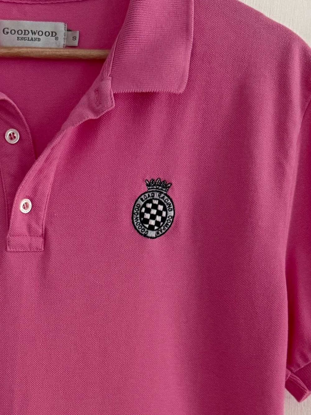 Goodwood England Pink Polo Golf Prep Shirt